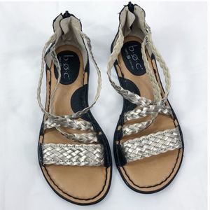 🍭 Mix & Match 2/$75 🍭 Boc Born Concept Metallic Pewter “Candee” Strapy Sandals